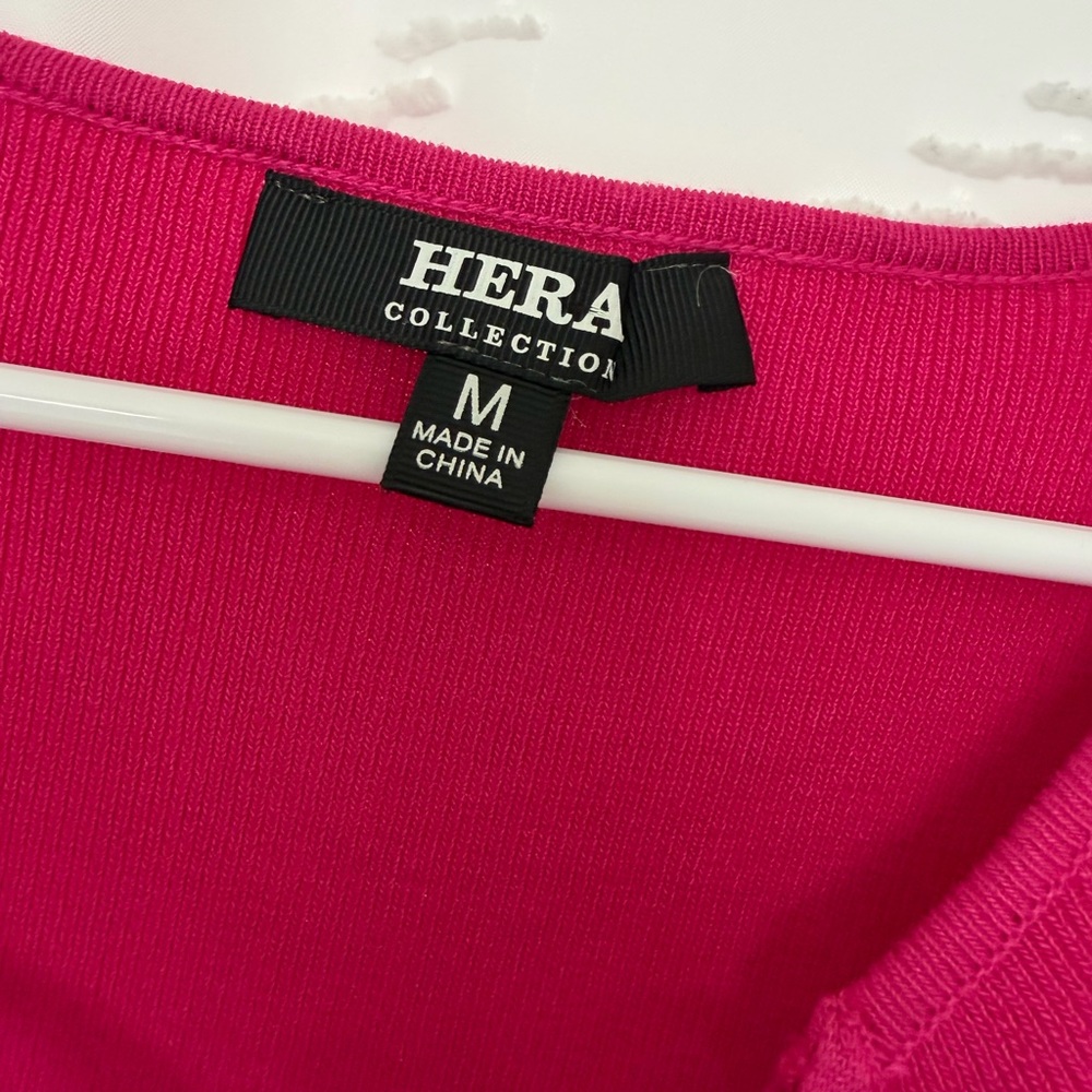 Hera Collection Fuchsia Long Sleeve Dress - Picture 2 of 3